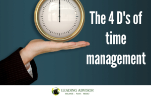 The 4 d's of time management
